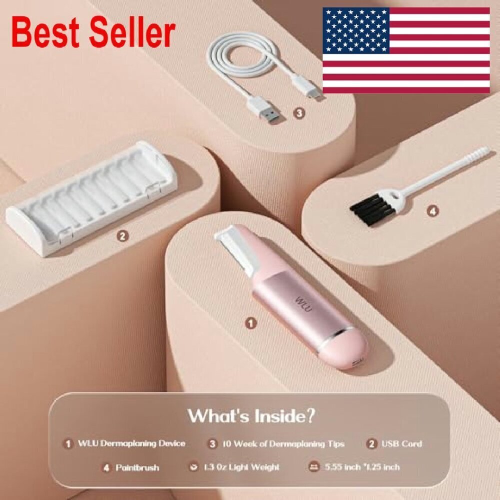 Sonic Dermaplaning Tool Professional Facial Razor 10 Blades LED Light - Picture 8 of 8